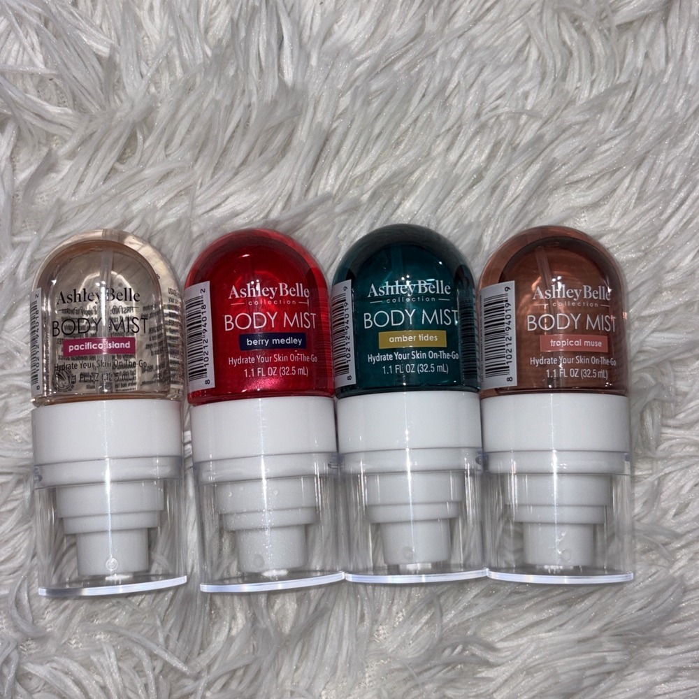Lot Of 4 Ashley Belle Body Mist Hydrate Your Skin On The Go